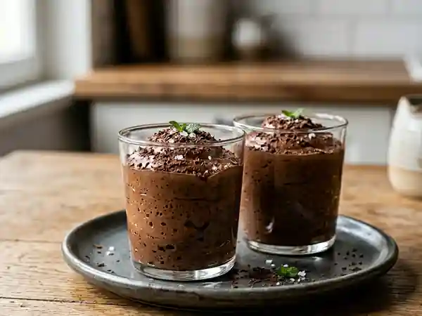Mousse au chocolat fouettée légère et onctueuse - Photo de présentation
