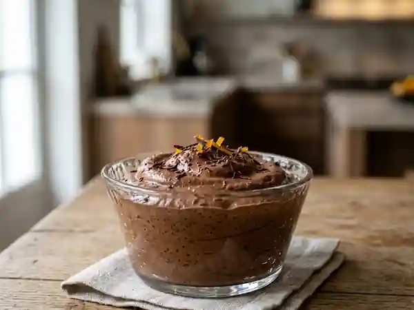 Mousse au chocolat aérienne et fondante - Photo de présentation