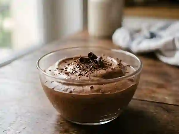 Mousse au chocolat noir aérienne - Photo de présentation