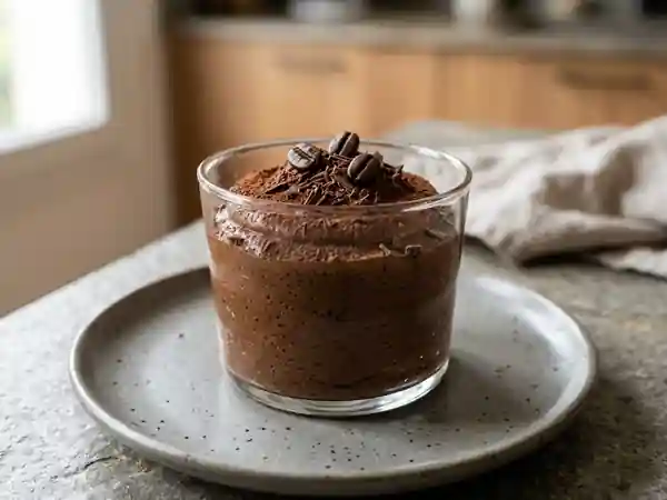 Mousse au chocolat noir intense et café corsé : dessert gourmand et facile - Photo de présentation