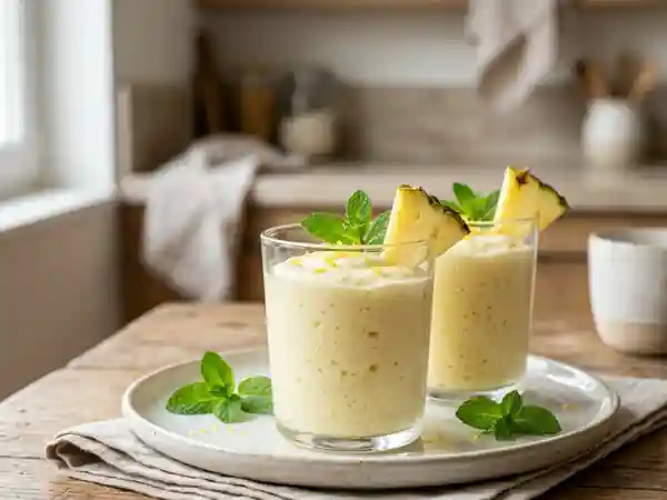 Mousse d'ananas aérienne et givrée - Photo de présentation