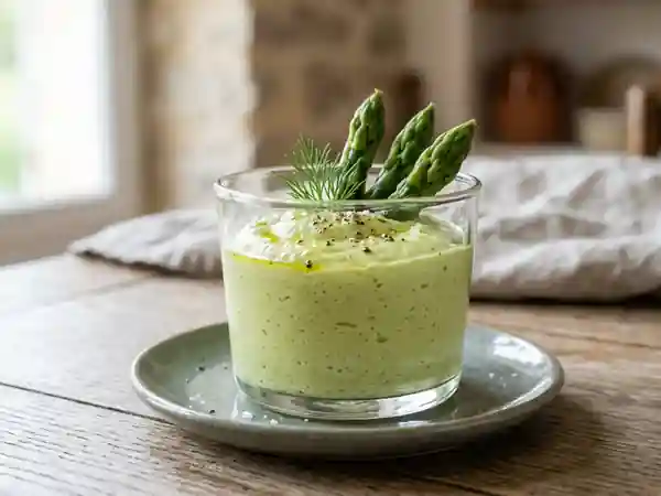 Mousse d'asperge onctueuse et citronnée - Photo de présentation