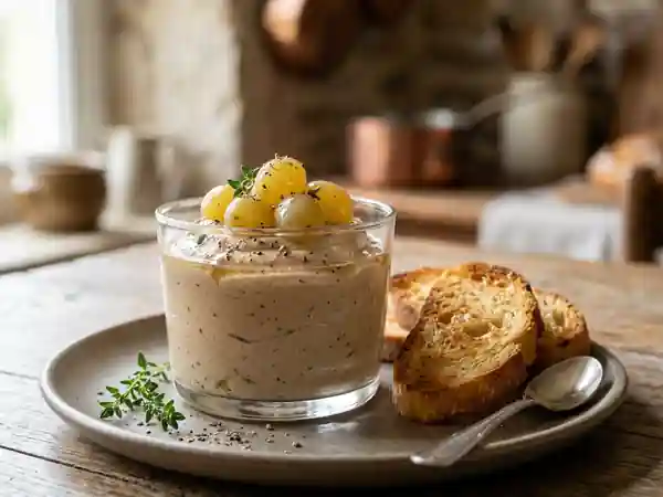 Mousse de volaille fondante et raisins acidulés - Photo de présentation