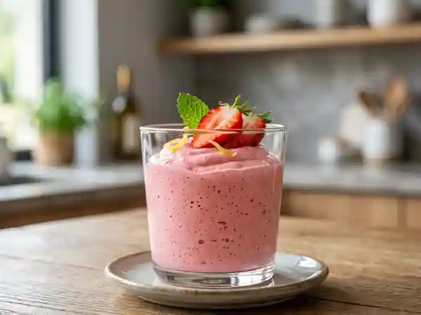 Mousse aux fraises fondante et aérienne - Photo de présentation