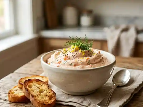 Mousse de saumon fumé onctueuse à l'aneth - Photo de présentation