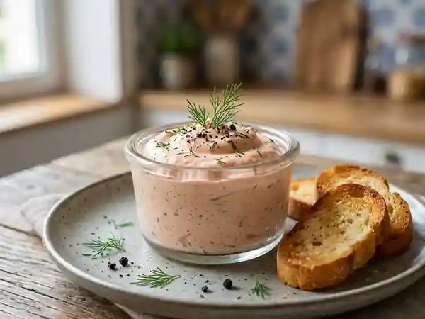 Mousse de saumon soyeuse au citron et aneth - Photo de présentation