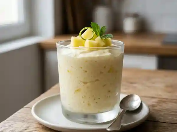 Mousse glacée onctueuse à l'ananas frais - Photo de présentation