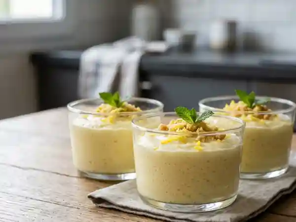 Mousse légère au citron avec gélatine, recette facile et rapide - Photo de présentation