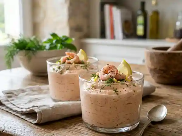 Mousse de crevettes onctueuse à l'aneth - Photo de présentation