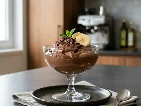Mousse fondante Banane et Chocolat noir - Photo de présentation