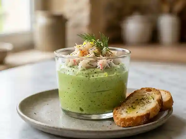 Mousse légère de brocolis au crabe, recette gourmande et facile - Photo de présentation