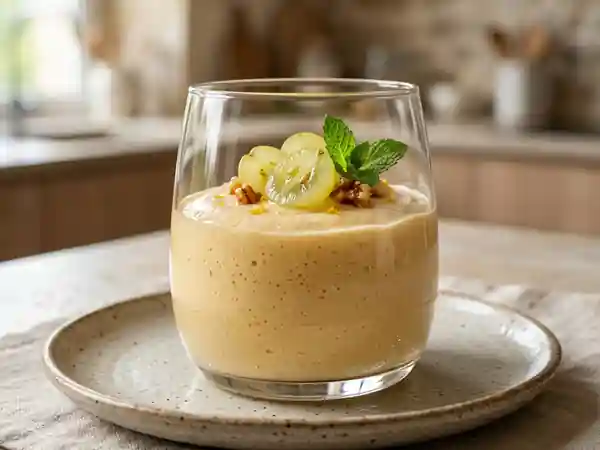 Mousse légère de raisin au vin de noix : dessert raffiné et fruité - Photo de présentation