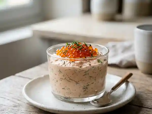 Mousse de saumon fumé onctueuse à l'aneth - Photo de présentation