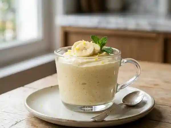 Mousse de banane aérienne et vanillée - Photo de présentation