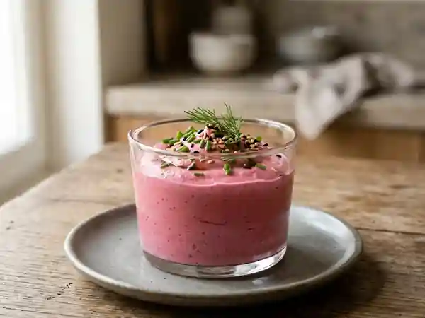 Mousse de betterave onctueuse et citronnée - Photo de présentation