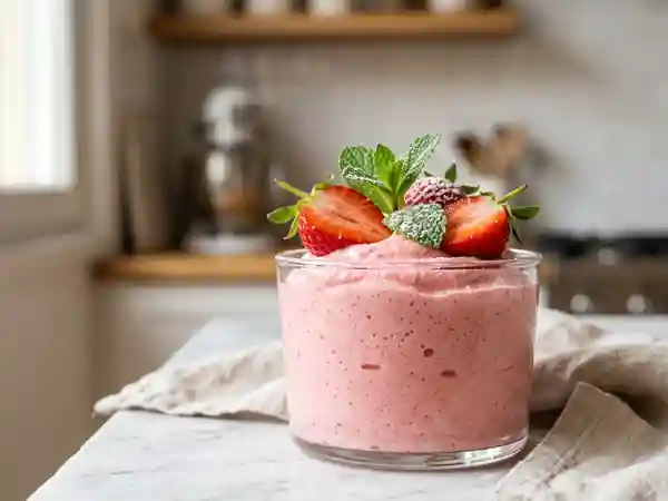 Mousse de Fraises Fraîches et Onctueuse - Photo de présentation