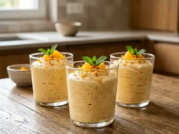 Mousse légère et onctueuse à l'orange fraîche - Photo de présentation