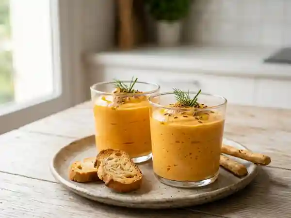 Mousse légère et onctueuse de carottes fraîches - Photo de présentation