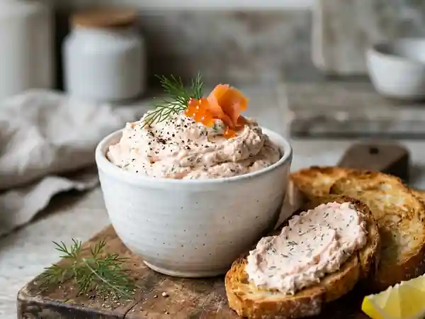 Mousse de saumon fumé aérienne à l'aneth - Photo de présentation