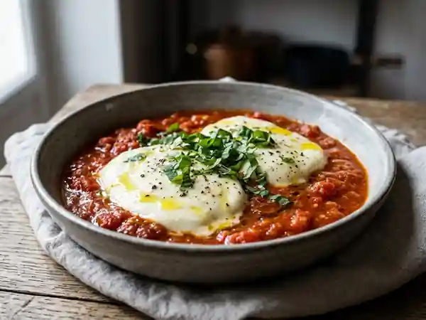 Mozzarella Fondante en Coulis de Tomates Fraîches - Photo de présentation
