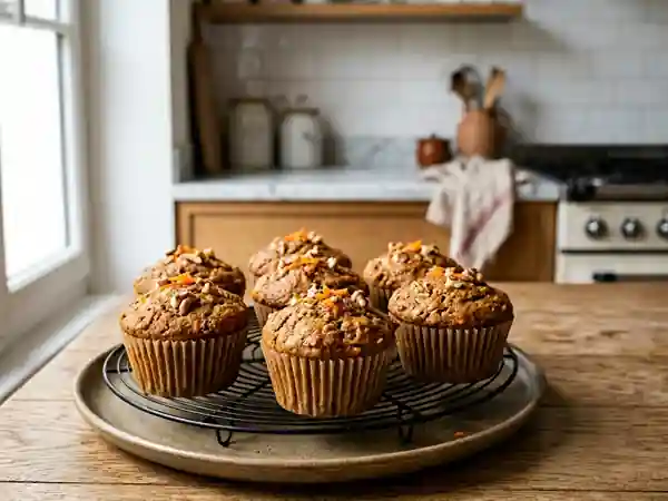 Muffins moelleux à la carotte : recette facile et gourmande - Photo de présentation