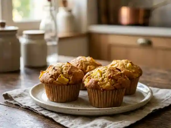 Muffins fondants à l'ananas frais et vanille - Photo de présentation