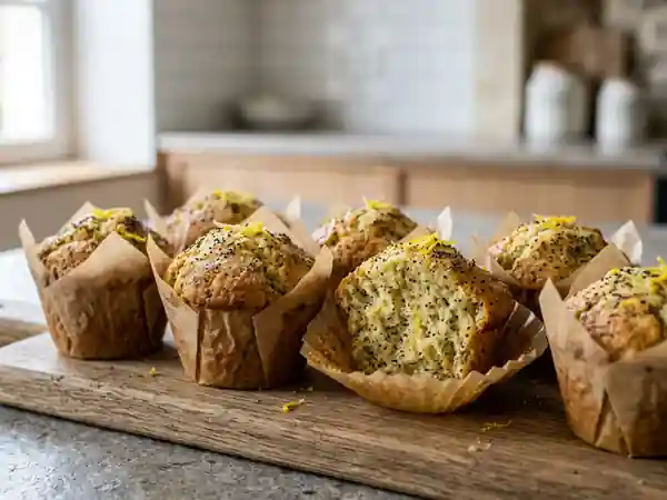 Muffins Citron & Pavot au Cœur Moelleux - Photo de présentation
