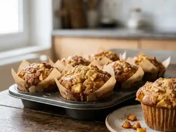 Muffins moelleux aux pommes maison - Photo de présentation