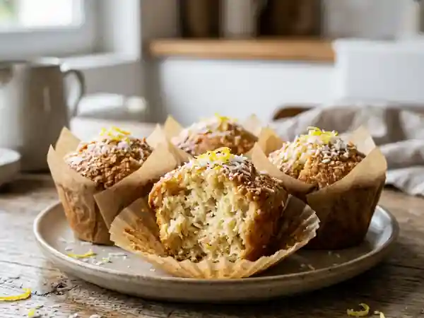 Muffins moelleux citron-coco acidulés pour une pause gourmande - Photo de présentation
