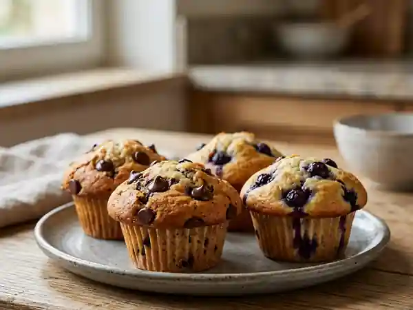 Muffins Moelleux Duo Choco-Myrtille - Photo de présentation