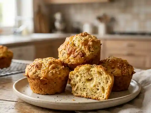 Muffins salés au parmesan à la suédoise - Photo de présentation