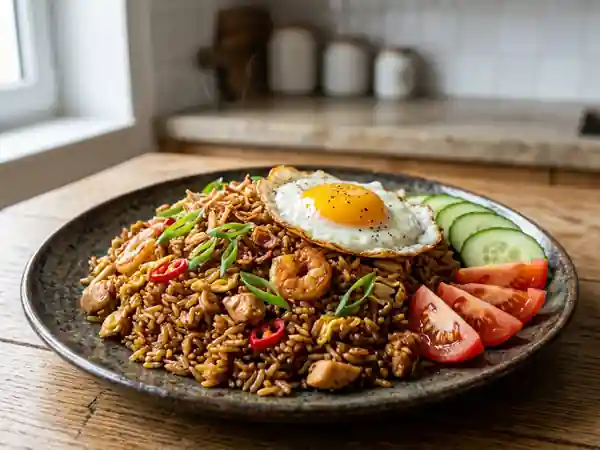 Nasi Goreng Caramélisé et Épicé - Photo de présentation