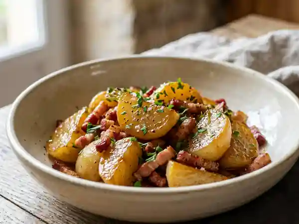 Navets glacés au lard et vin blanc : recette savoureuse et facile - Photo de présentation