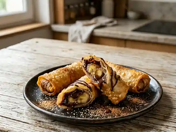 Nems Banane Chocolat Croustillants - Photo de présentation