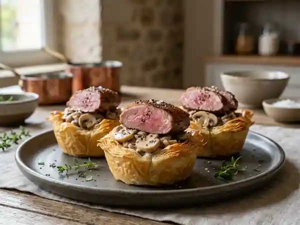 Nids de pigeon croustillants et crème forestière - Photo de présentation