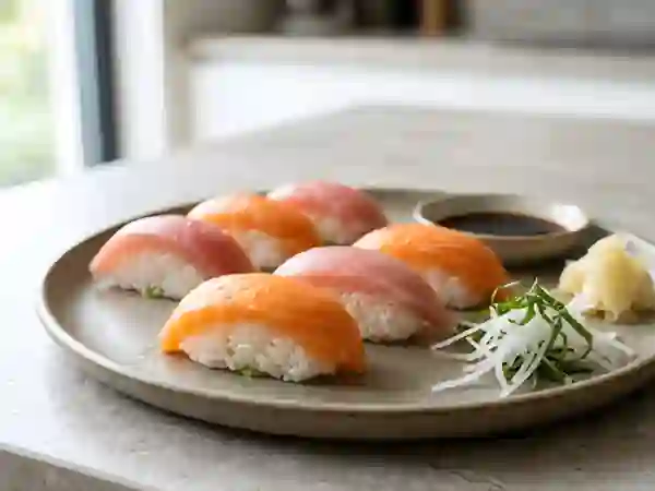 Nigiri-sushis au poisson frais - Photo de présentation