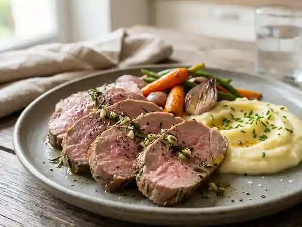 Noix de veau fondante et infusée au romarin - Photo de présentation