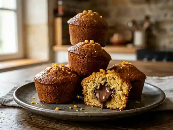 Nonettes moelleuses orange et cœur Nutella - Photo de présentation