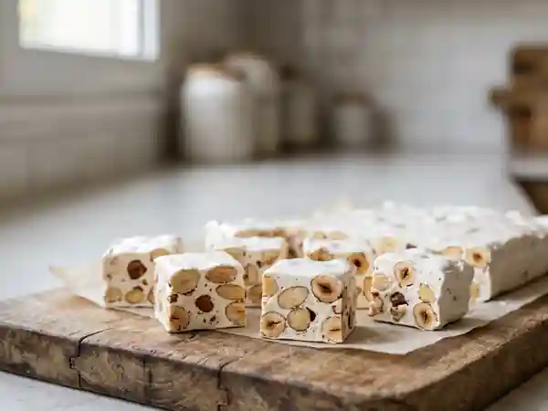 Nougat blanc maison fondant et gourmand - Photo de présentation