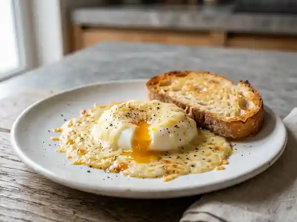 Œufs Crémeux au Parmesan Filant - Photo de présentation