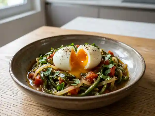 Œuf mollet au piment poblano à la mexicaine - Photo de présentation