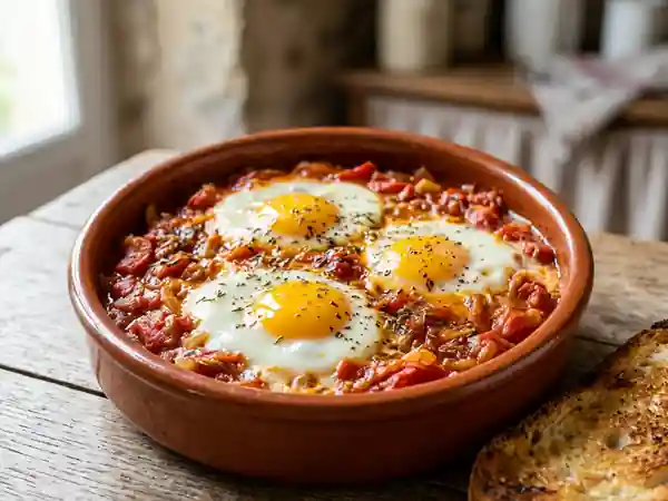 Œufs à la provençale fondants et tomatés - Photo de présentation