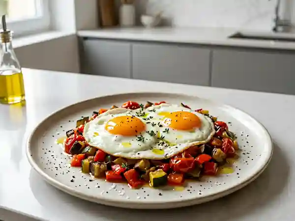 Œufs au Plat Gourmands aux Légumes Confits - Photo de présentation