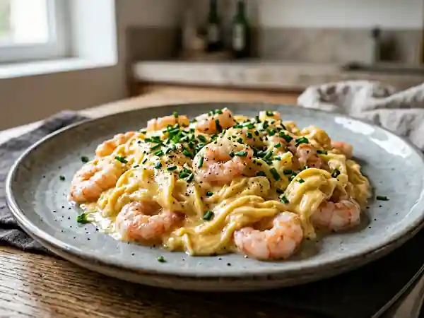 Oeufs brouillés aux crevettes façon Kaniass : recette savoureuse et rapide - Photo de présentation
