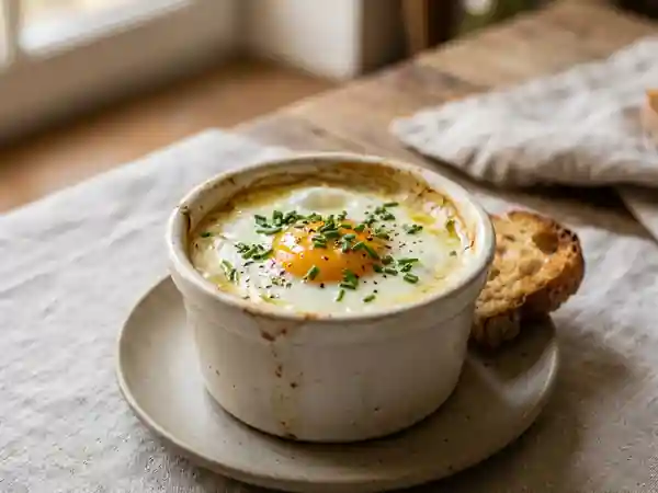 Oeufs cocotte onctueux au Madère - Photo de présentation
