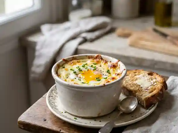 Oeufs cocotte express : recette rapide et savoureuse - Photo de présentation