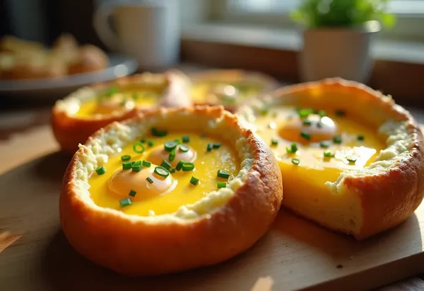 Œufs en brioche fondante au four