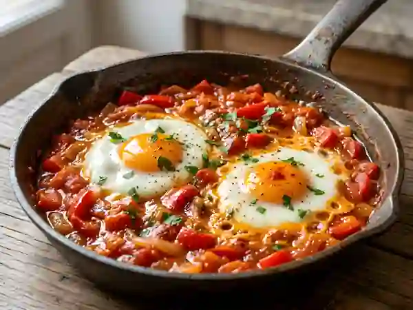 Oeufs flamenco fondants au paprika - Photo de présentation