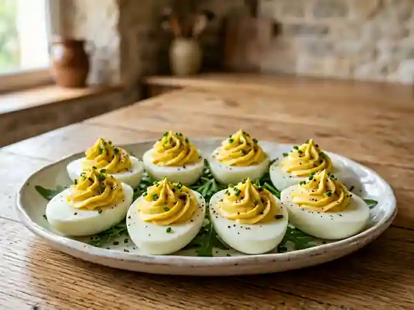 Oeufs mimosa onctueux à la ciboulette - Photo de présentation