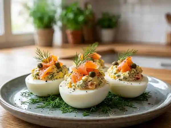 Oeufs Farcis au Saumon et Aneth Frais - Photo de présentation